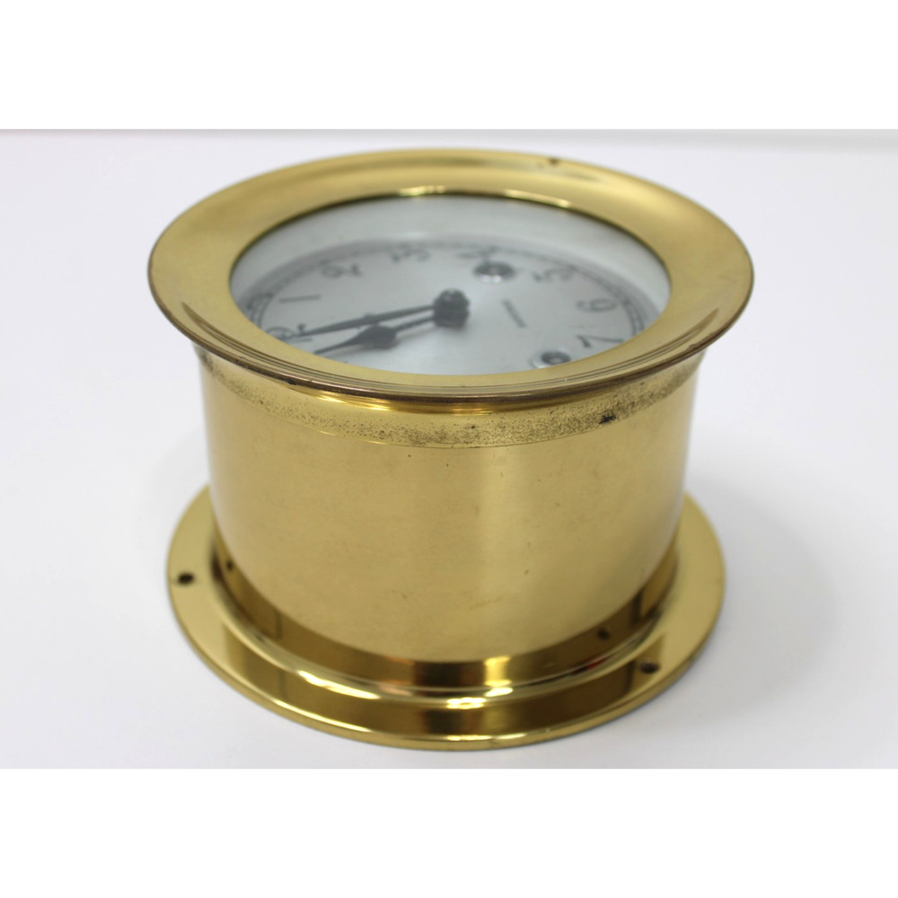 VTG Chelsea Boston Shipstrike Brass Marine Porthole Clock Nautical Wall Key 5.5" - Picture 6 of 16